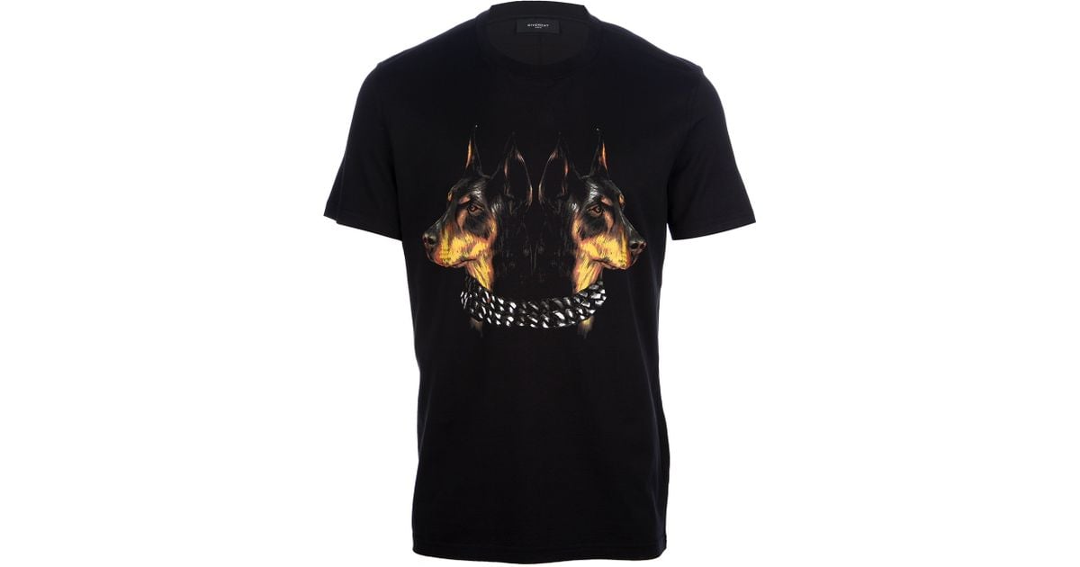 Givenchy Doberman Print Tshirt in Black for Men Lyst