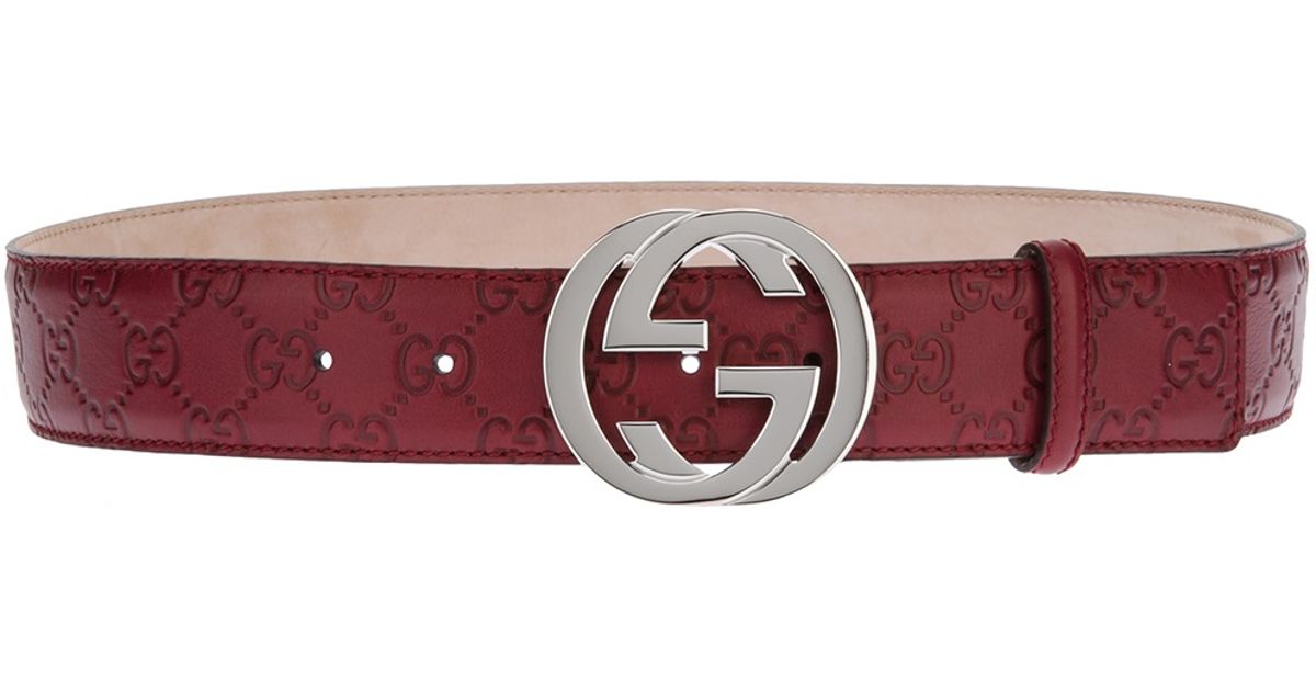Gucci Unisex Brand Embossed Belt in 