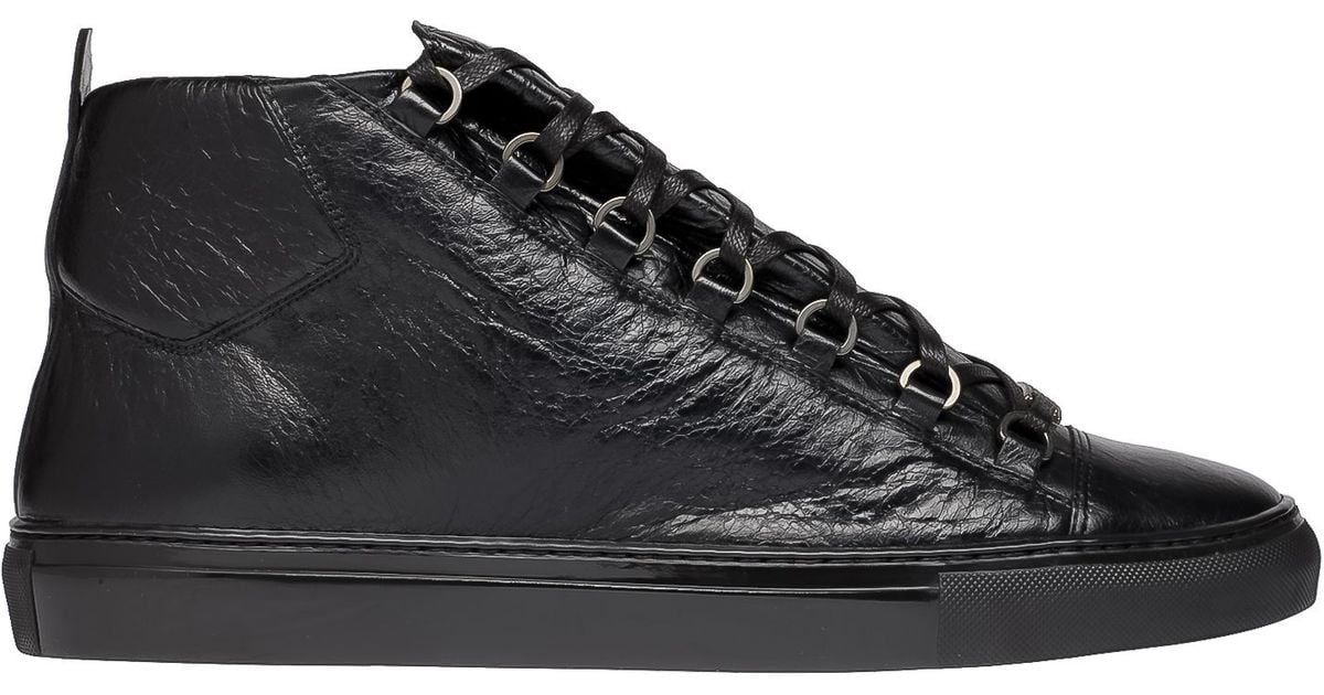 Lyst - Balenciaga Arena Python High-Top Sneakers in Black for Men