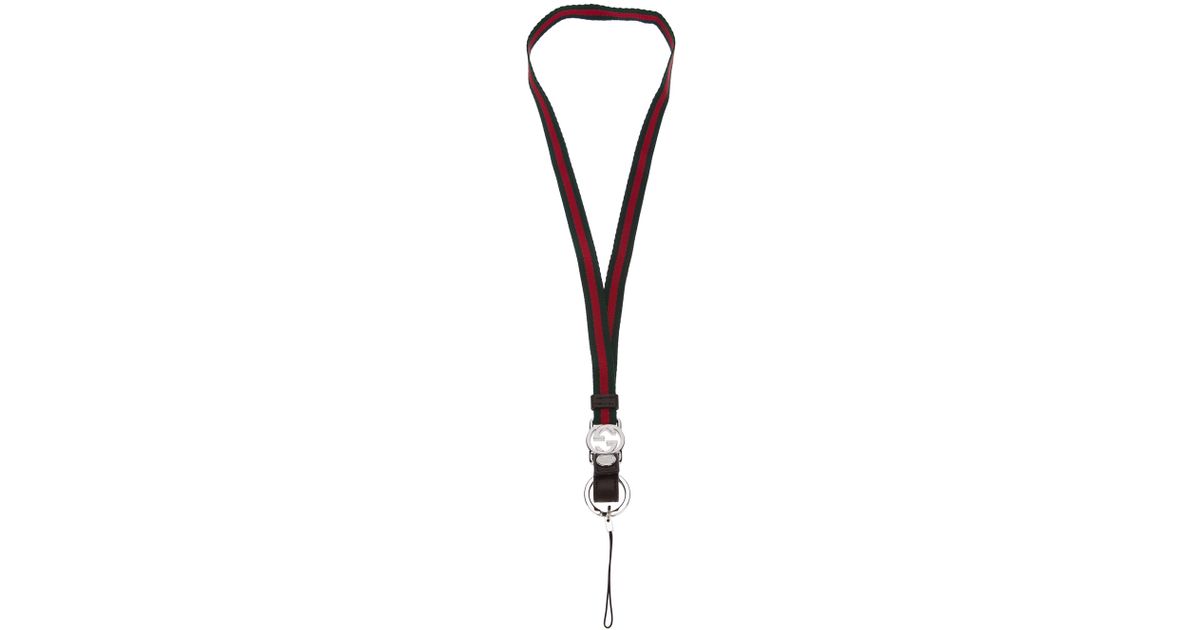 Gucci Long Branded Keychain in Red for Men Lyst