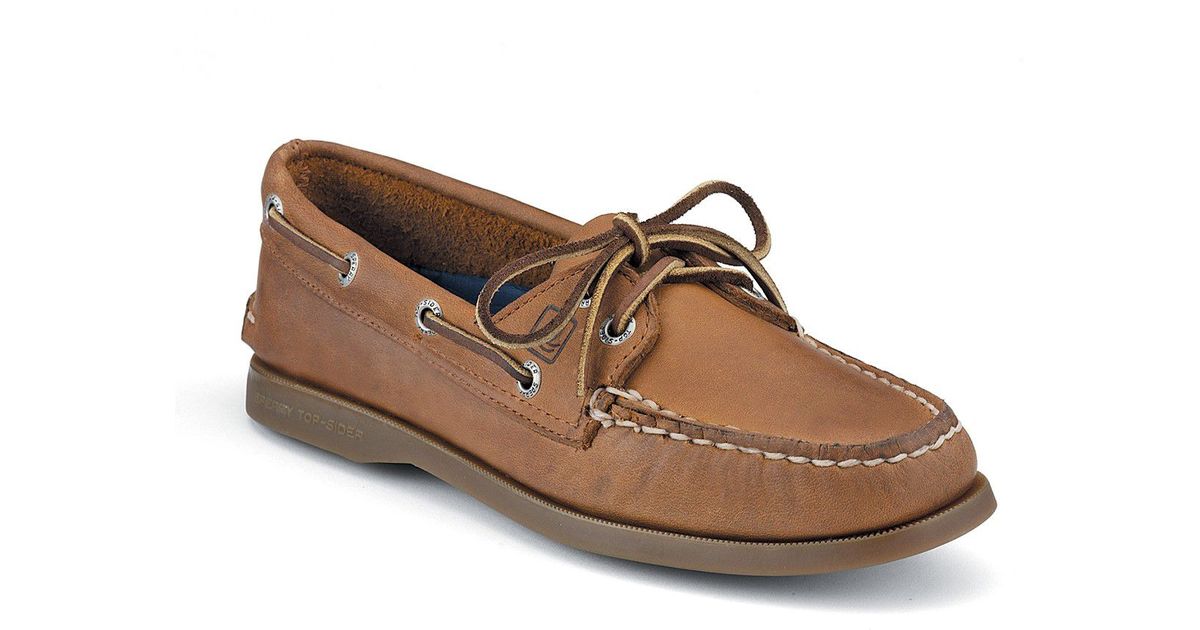 Sperry Top Sider Quot A O Quot 2 Eye Lace Leather Boat Shoes In sperry top sider quot a o quot 2 eye lace leather boat shoes in