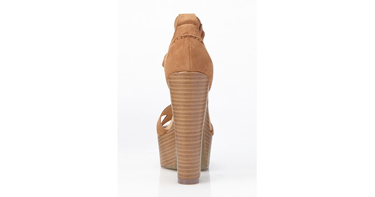 chunky platform sandals brown