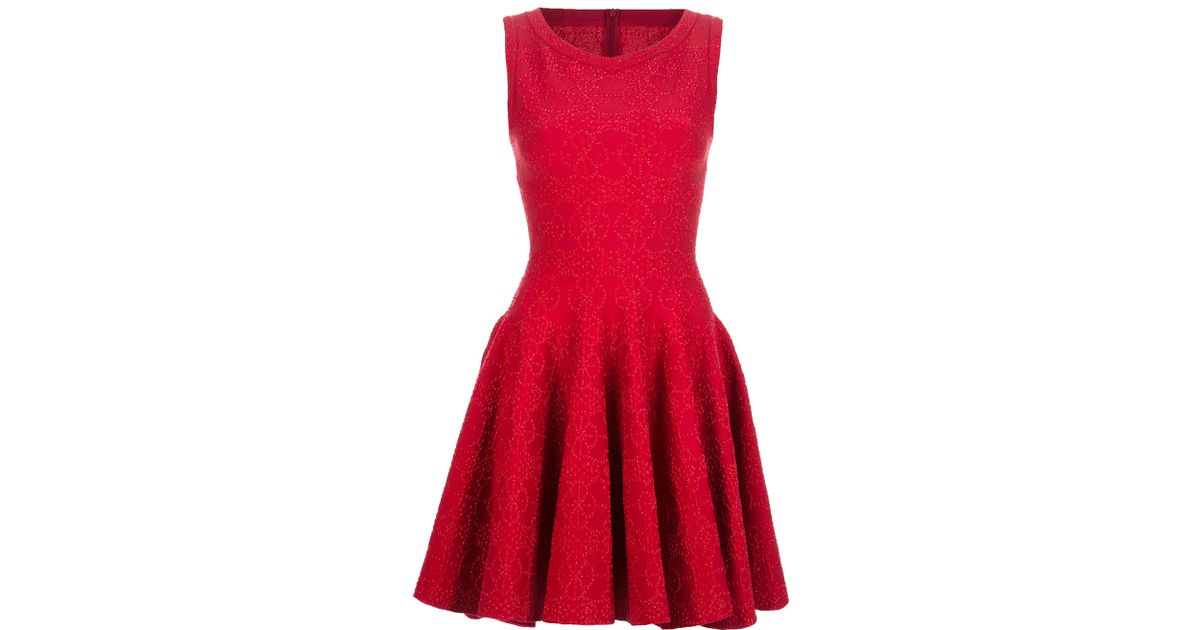 alaia dress red