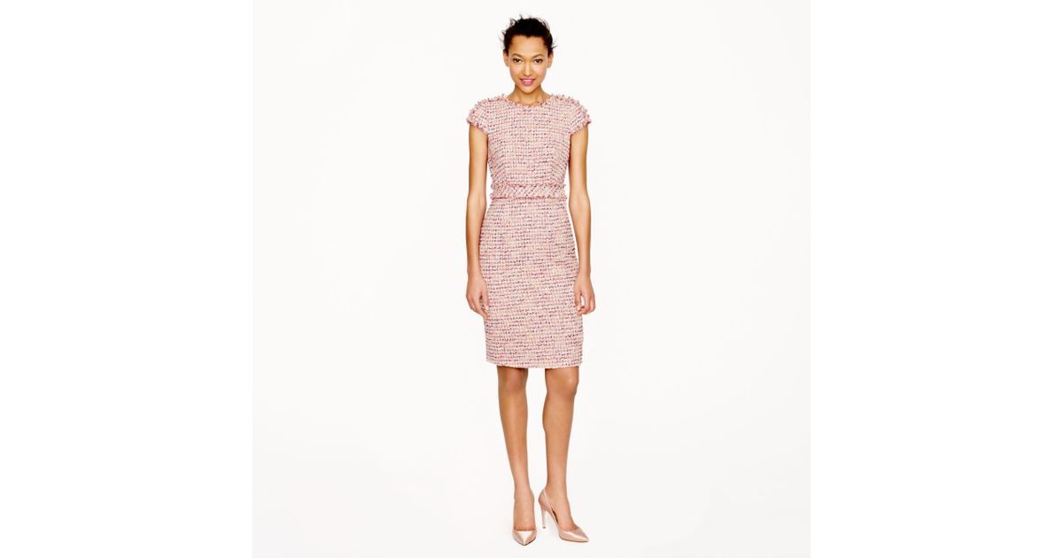 J.Crew Collection Ratti Candy Tweed Dress in Pink Lyst