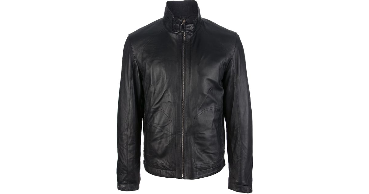 zegna sport leather jacket