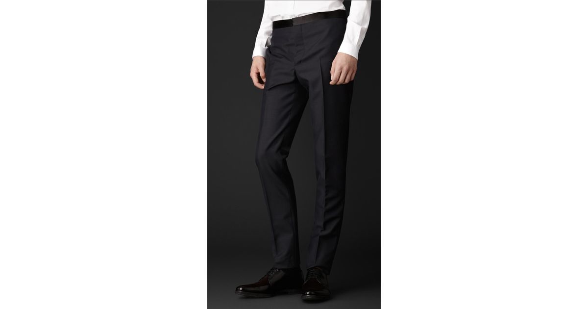 tuxedo trousers with satin stripe