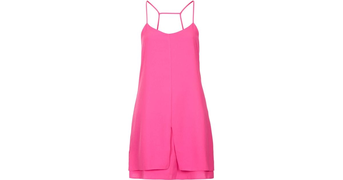 Lyst Strap Back Slip Dress in Pink