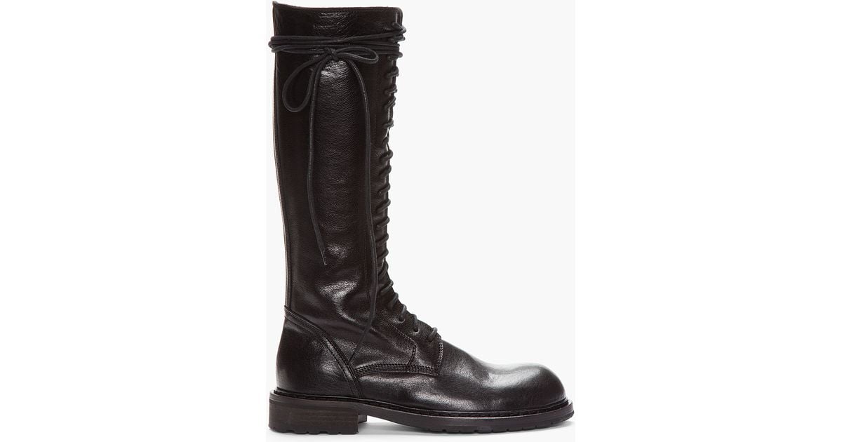 mens tall black boots
