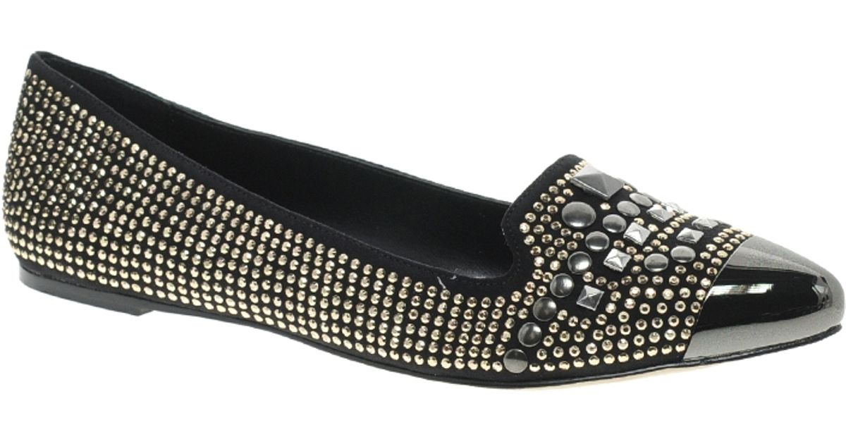 carvela black flat shoes