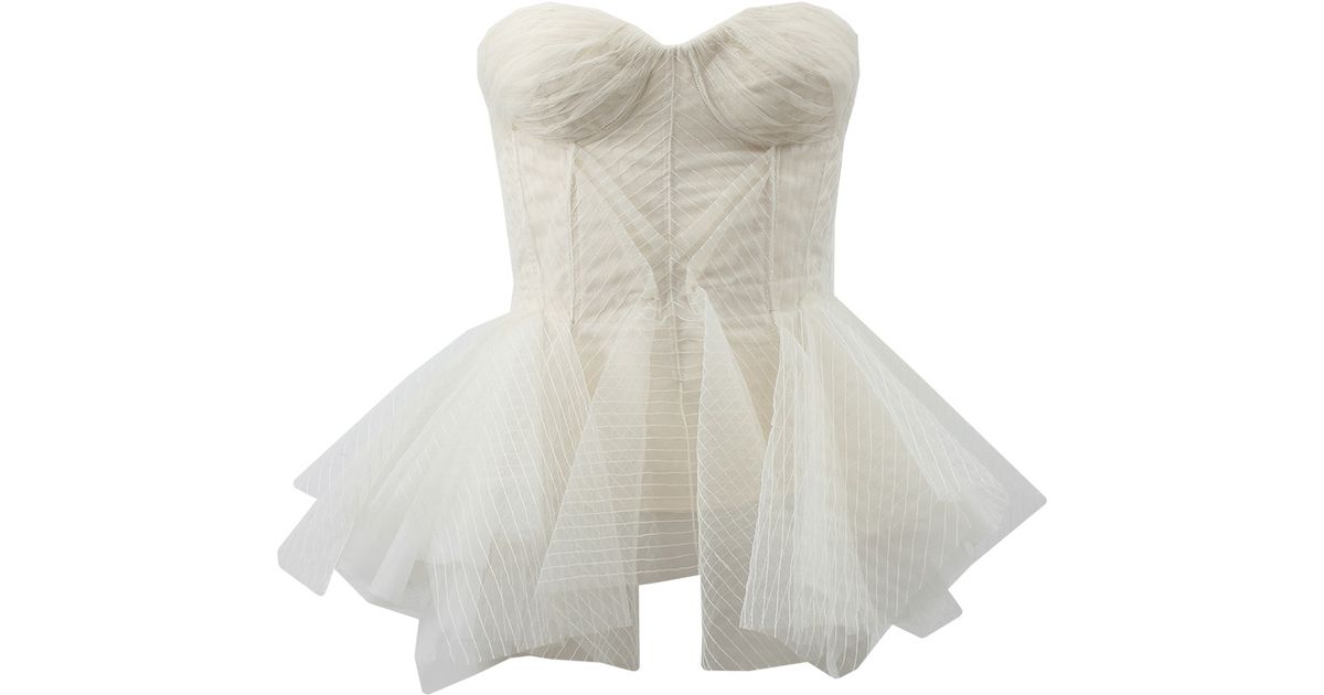 tulle peplum top