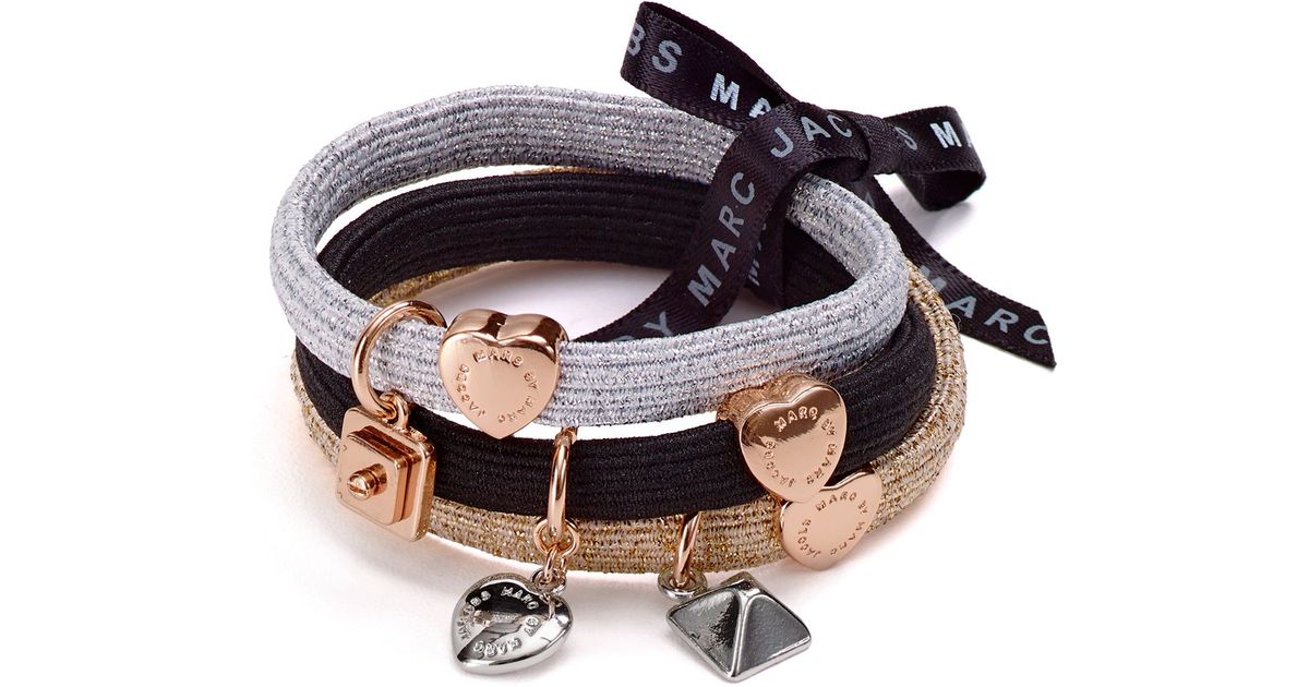 Marc By Marc Jacobs New Plaque Hair Ties In Pink Lyst