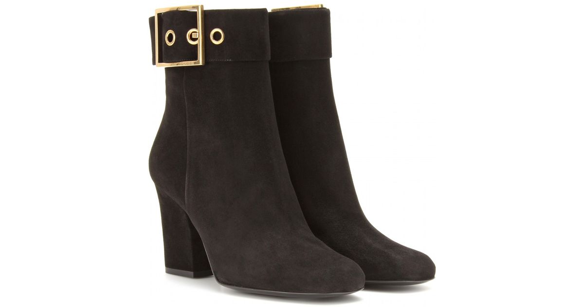 gucci suede ankle boots