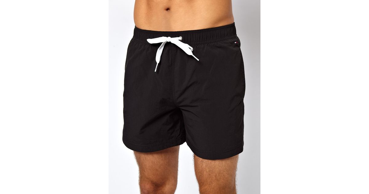 black tommy hilfiger swim shorts