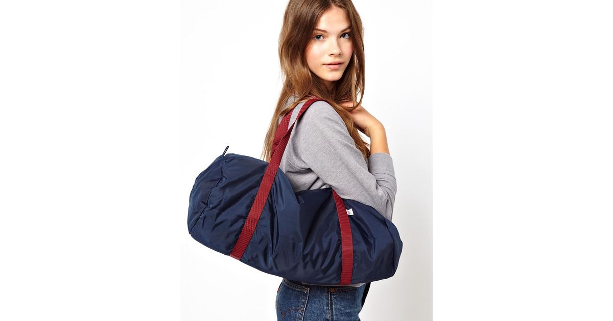 American Apparel Nylon Duffle Bag in Blue | Lyst Canada