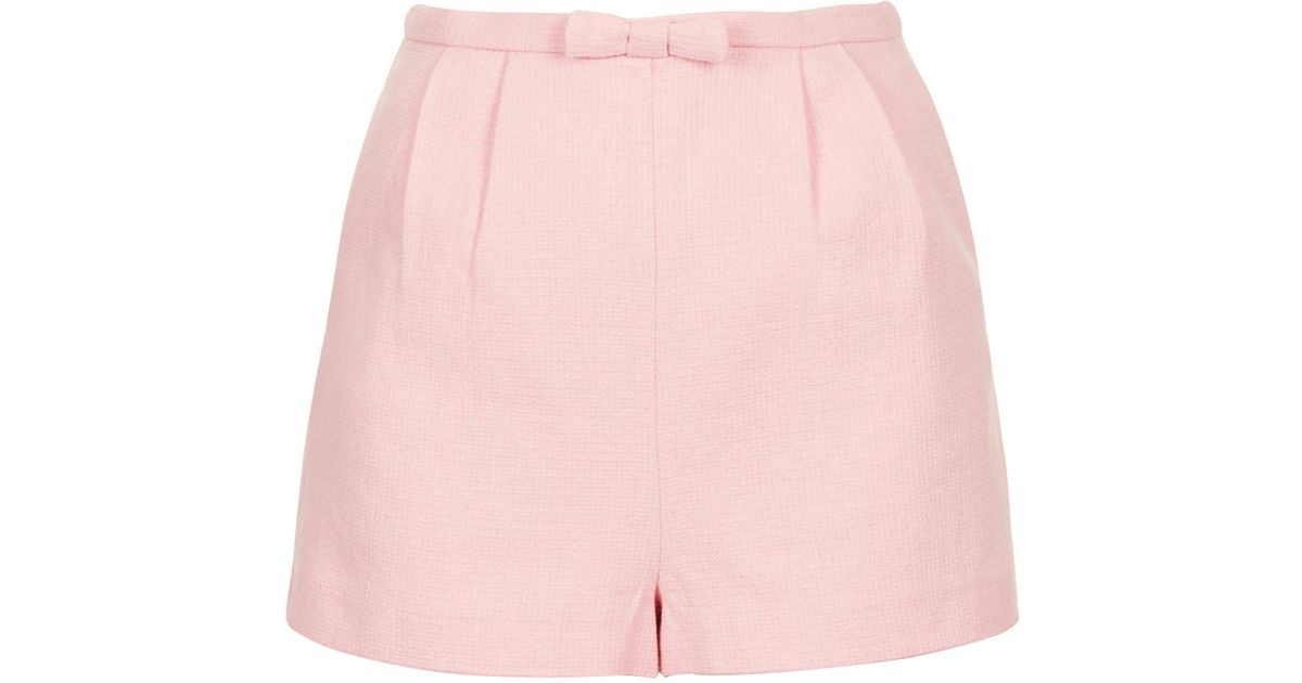 Pink Bow Front Short Lyst