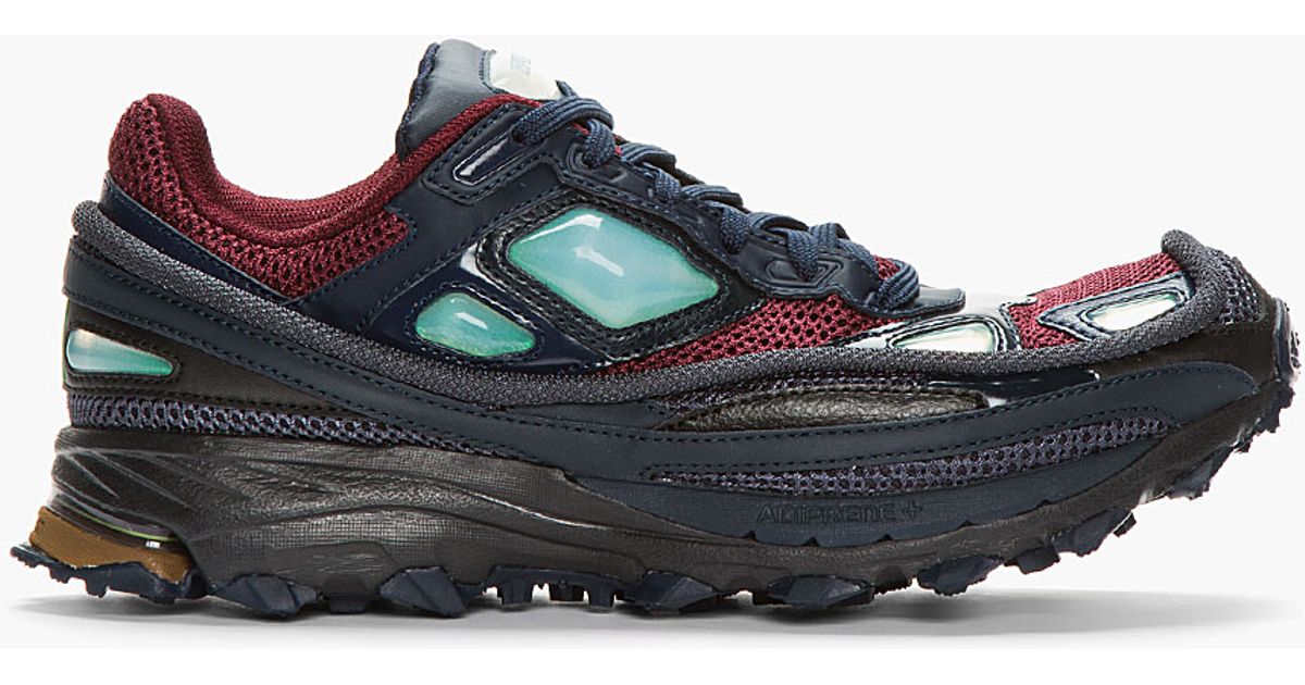 Raf Simons Burgundy Mesh Adidas Edition Sneakers for Men - Lyst