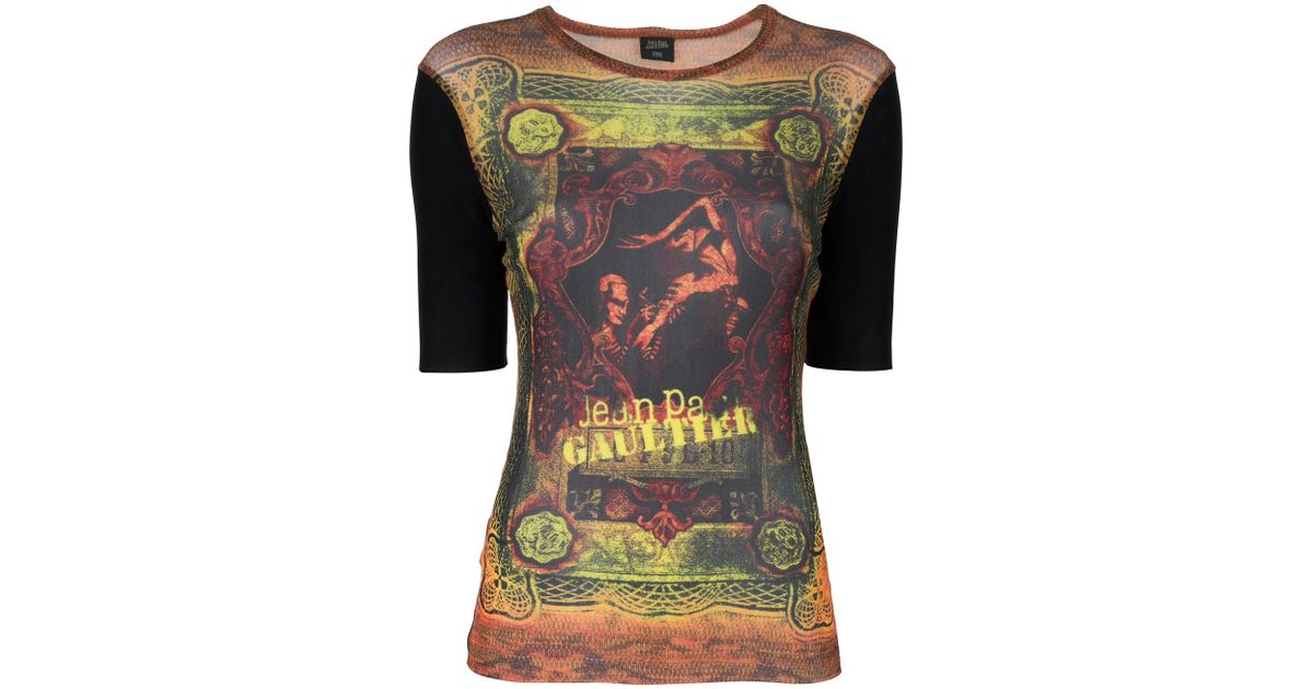 Jean Paul Gaultier Tattoo Print Tshirt Lyst