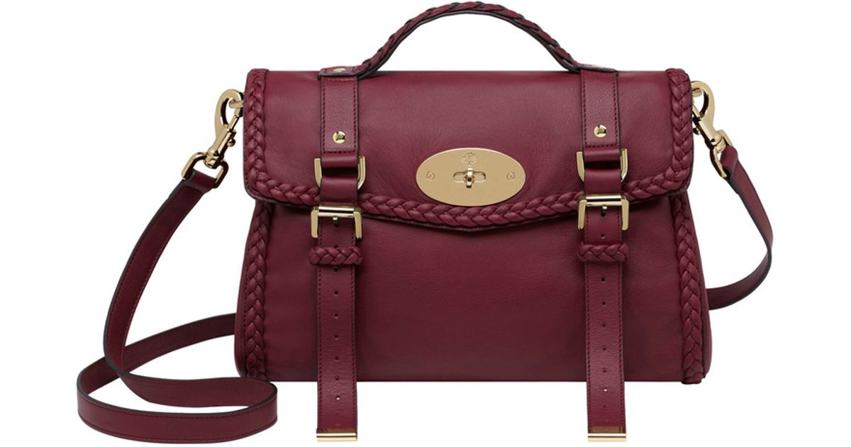 Mulberry Alexa with Woven Trim in Berry (Purple) Lyst