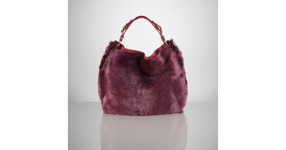 shearling hobo