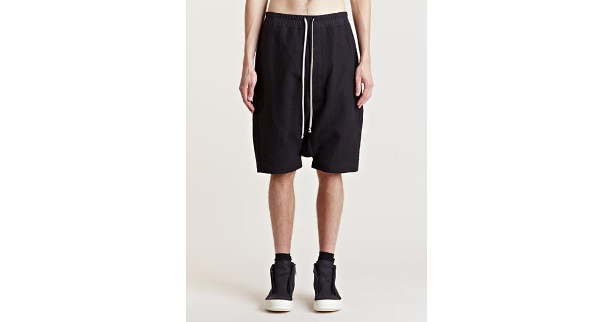 rick owens drop crotch shorts