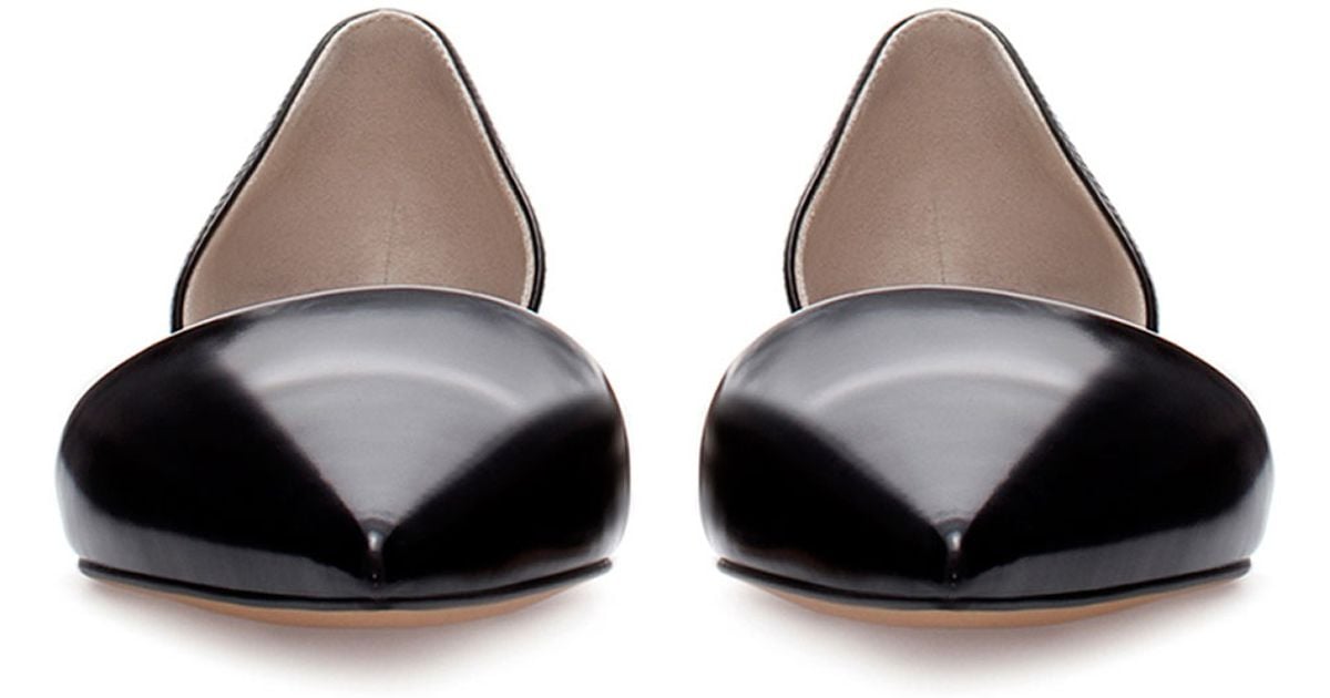 zara flat pointed shoes