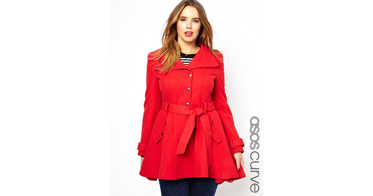 fit and flare coat asos