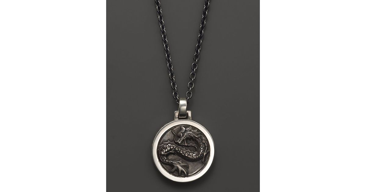 John Hardy Mens Naga Silver Round Pendant Necklace 24 In Black For Men Lyst - Mens Round Pendant Necklace Silver John Hardy Mens Naga Silver Round Pendant Necklace 24 In Black For Men Lyst - Mens Round Pendant Necklace Silver