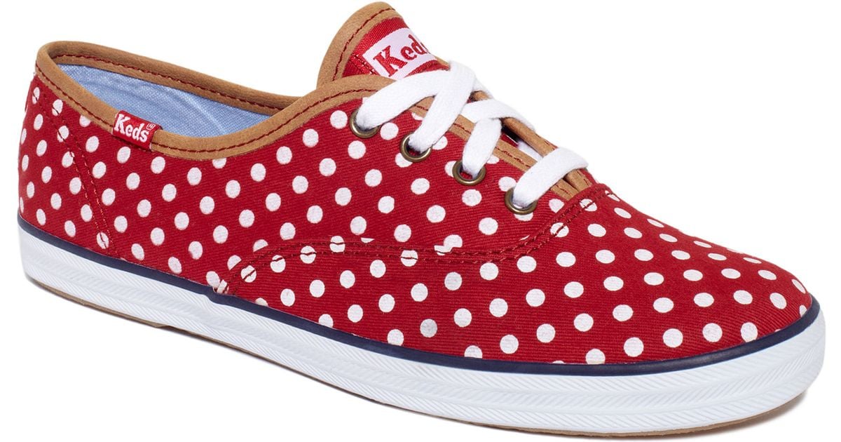 red leather keds