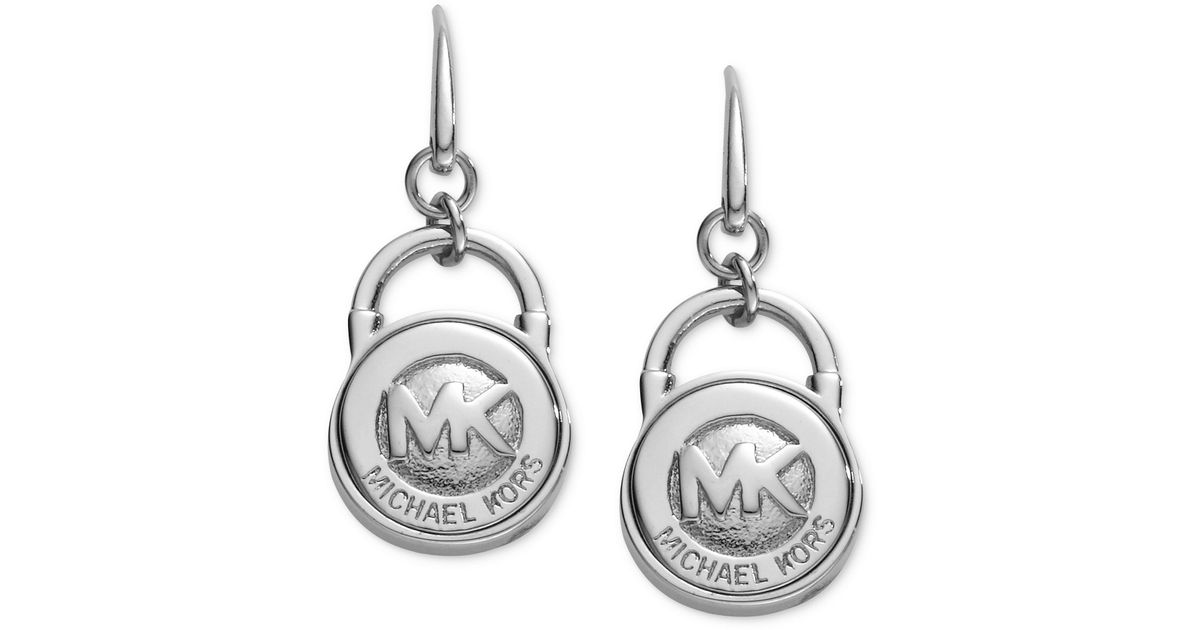 Michael Kors Silver-Tone Chain And Logo Padlock Bracelet in Metallic