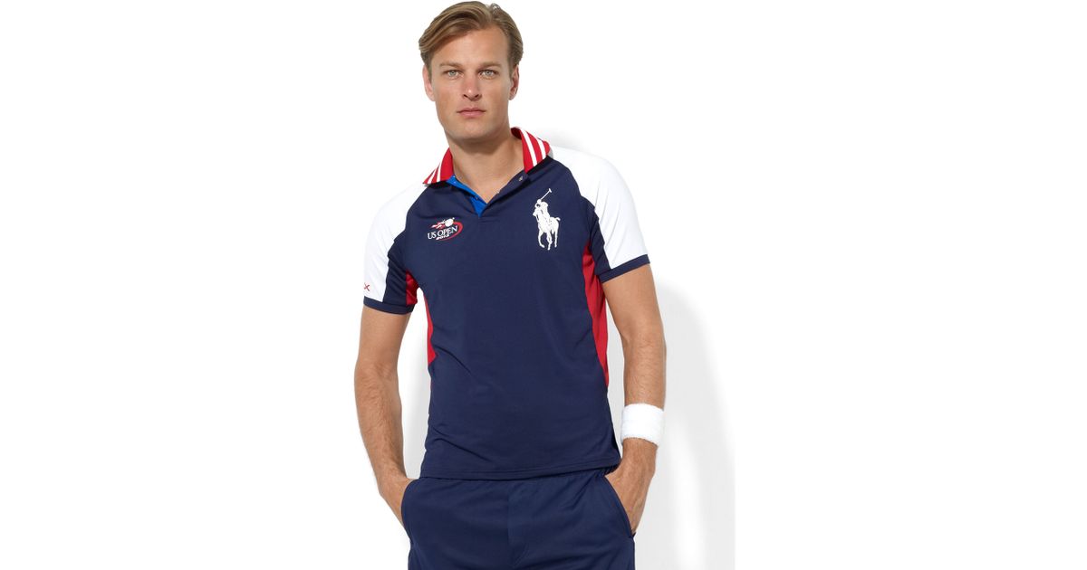 Ralph Lauren Us Open Ball Boy Airflow Jersey Polo In French Navy Blue For Men Lyst