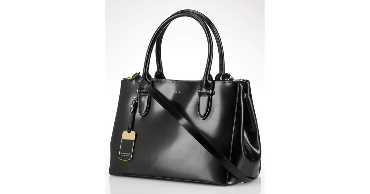 Ralph Lauren Taylor Double Zip Shopper in Black | Lyst