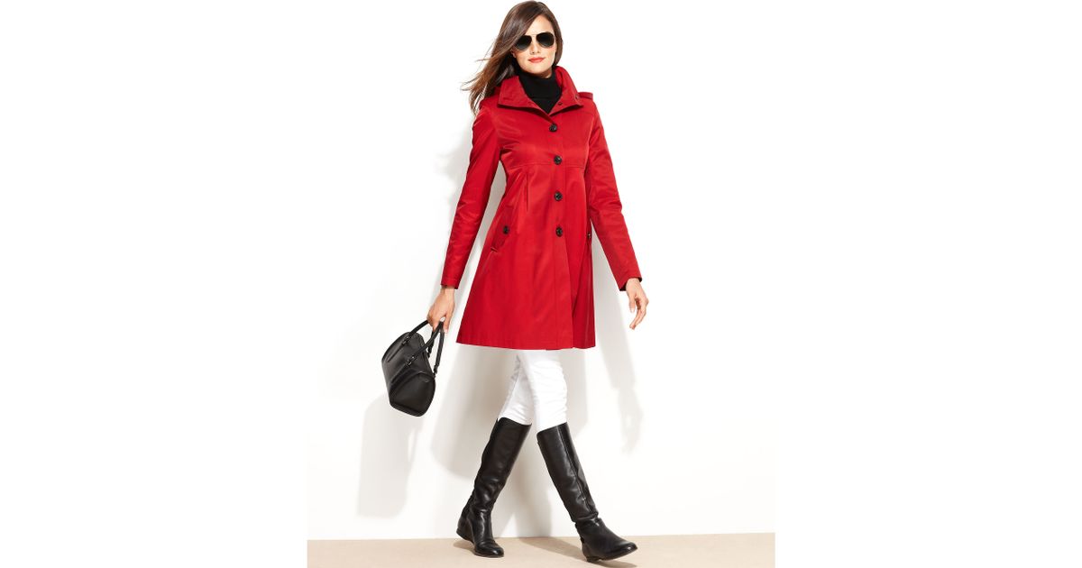 dkny raincoat with hood