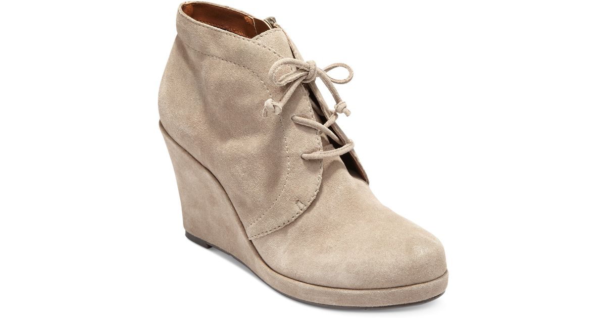 dolce vita suede wedge booties