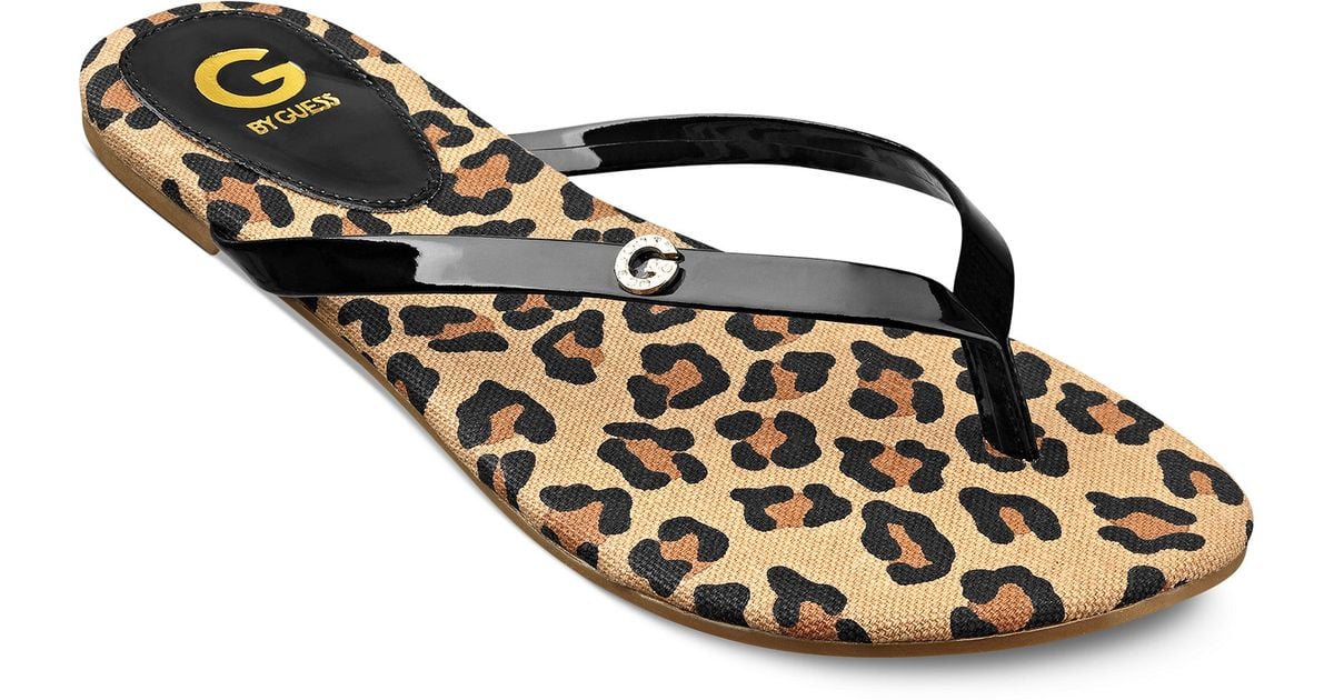 G by Guess Bayla Flip Flops in Black Lyst