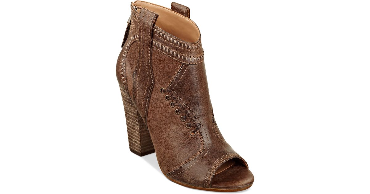 guess brown leather boots