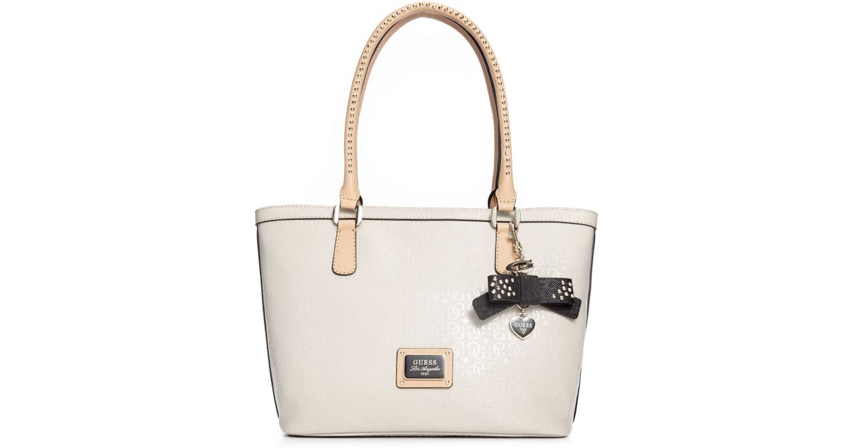 Guess Guess Handbag Specks Small Classic Tote in Black (White) | Lyst