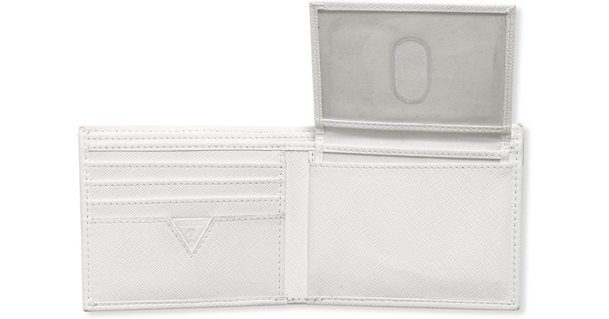 Guess Wallets Sarasota Passcase Wallet in White for Men | Lyst