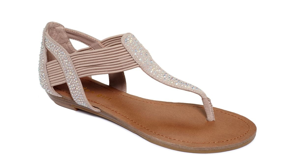 Madden Girl Tonee Flat Thong Sandals in Pink | Lyst