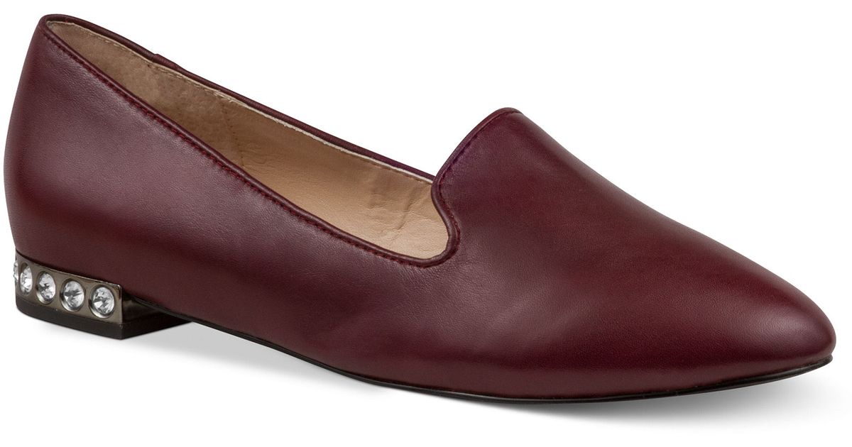 leather smoking flats