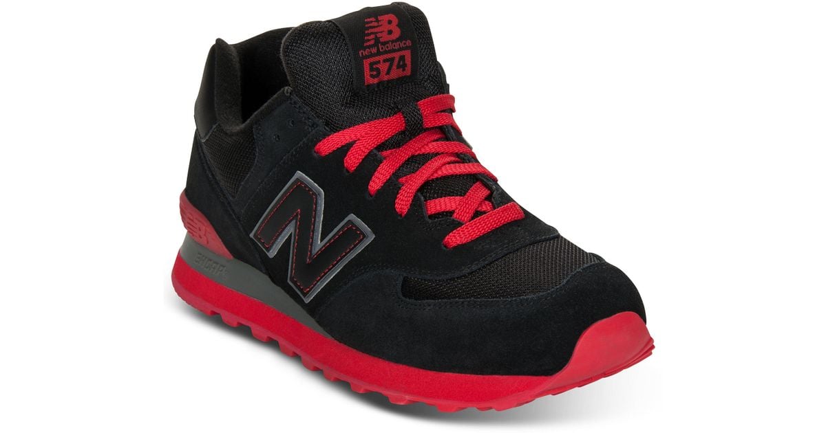 New Balance 574 Sneakers in Red for Men | Lyst