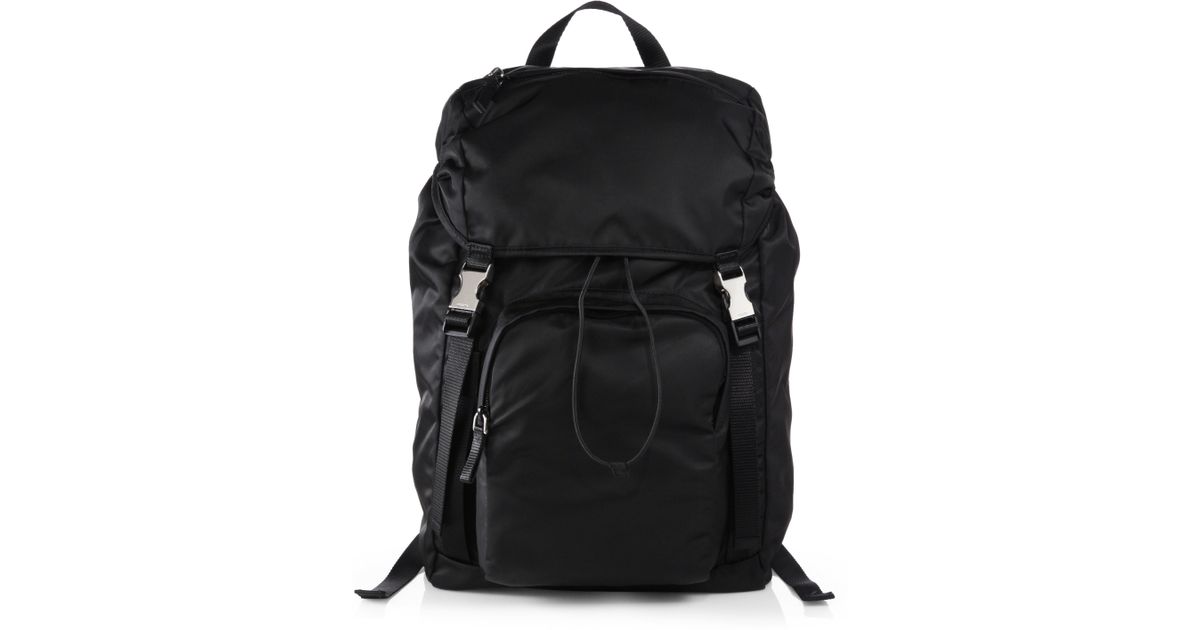 prada black nylon backpack