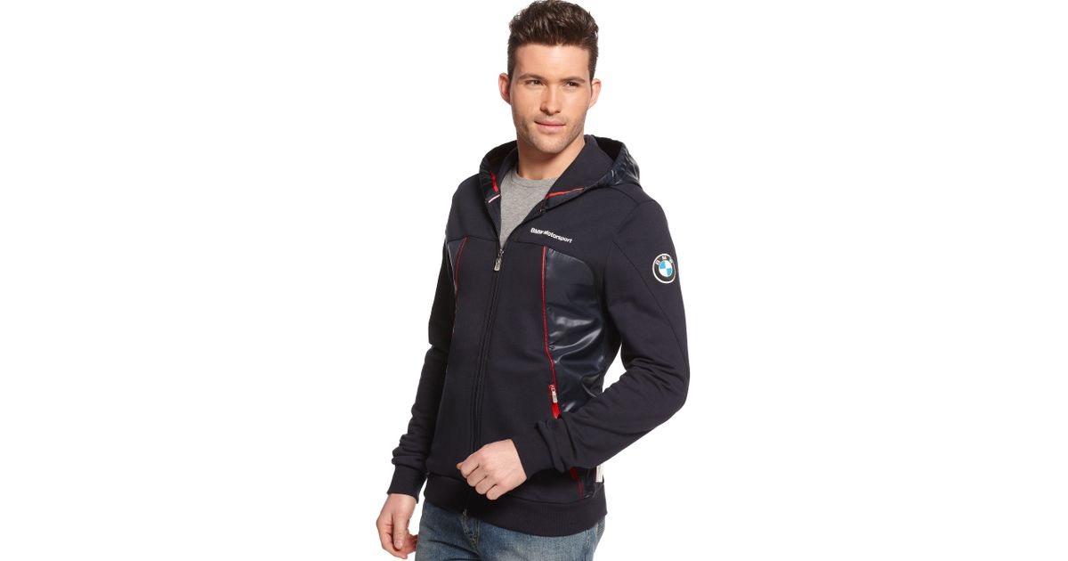 Puma Bmw Hooded Sweat Jacket in Blue for Men | Lyst