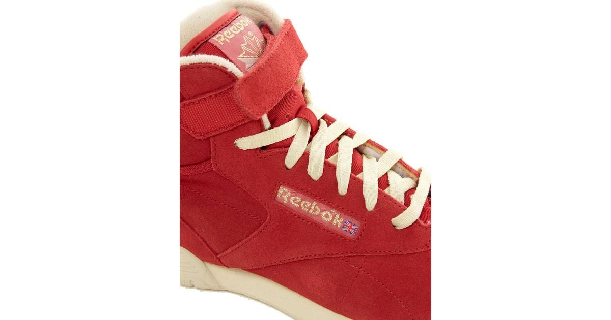 Reebok Exofit Clean Hi Vintage Trainers in Red for Men Lyst Canada