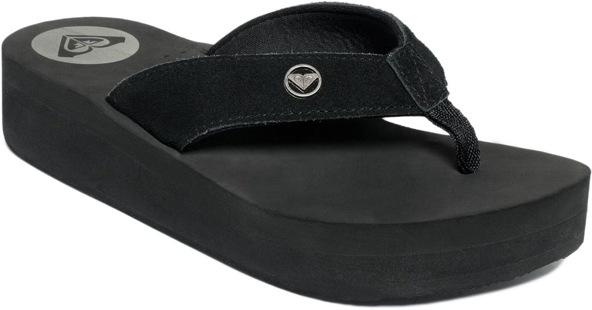 roxy black sandals