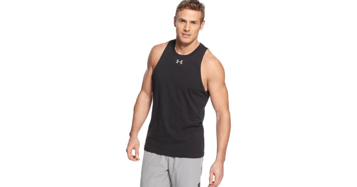 Under Armour Homme Charged Cotton Top Gris Sport Running Gym Respirant 