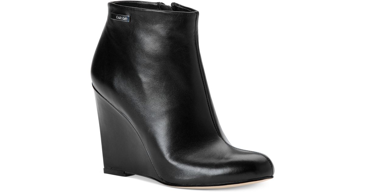 calvin klein wedge boots