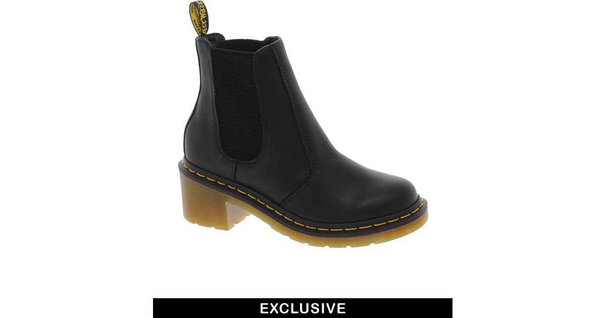 dr marten heeled chelsea boots