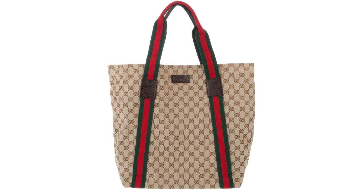gucci brown monogram tote bag
