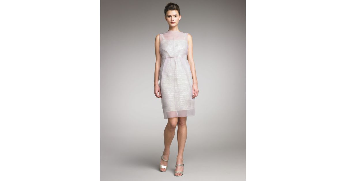 Marc Jacobs Organzaoverlay Dress in Yellow (Natural) Lyst