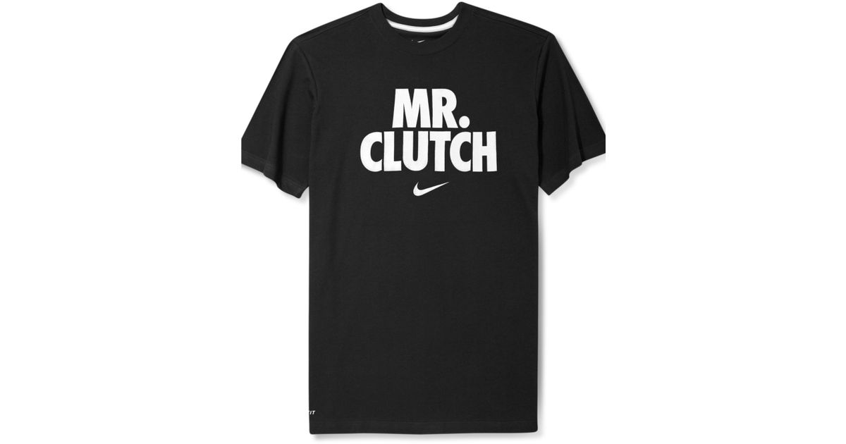 Nike Shortsleeve Mr Clutch Slogan Tshirt in Black/Dark Heather Grey (Black)  for Men | Lyst